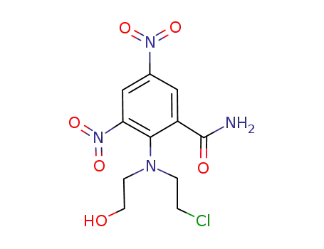 2-[(2-chloroethyl)(2-hydroxyethyl)amino]-3,5-dinitrobenzamide