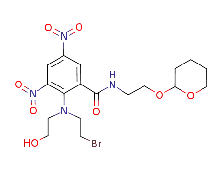 2-[(2-bromoethyl)(2-hydroxyethyl)amino]-3,5-dinitro-N-[2-(tetrahydro-2H-pyran-2-yloxy)ethyl]benzamide