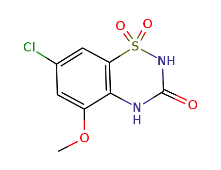2H-1,2,4-Benzothiadiazin-3(4H)-one, 7-chloro-5-methoxy-, 1,1-dioxide
