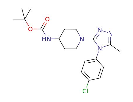tert-butyl {1-[4-(4-chlorophenyl)-5-methyl-4H-1,2,4-triazol-3-yl]piperidin-4-yl}carbamate
