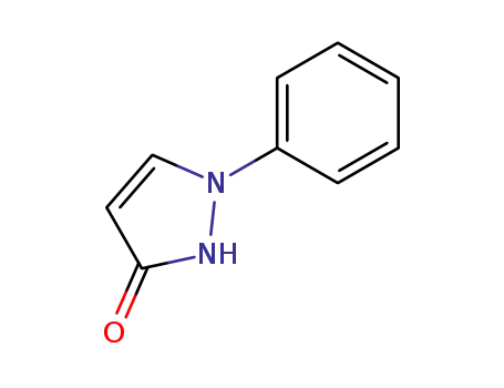 Molecular Structure of 1008-79-3 (1-Phenyl-1H-pyrazol-3(2H)-one)