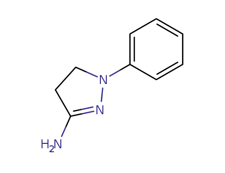 Molecular Structure of 3314-35-0 (3-AMINO-4,5-DIHYDRO-1-PHENYLPYRAZOLE)