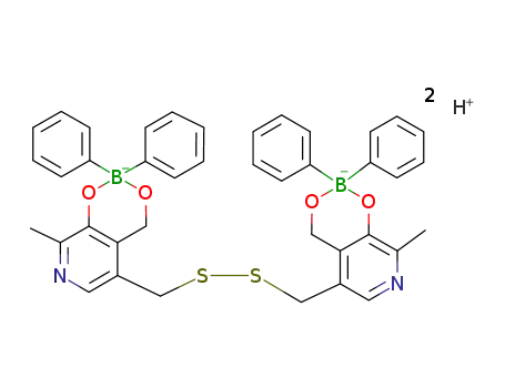 diphenylborinic acid 5,5'-dihydroxy-6,6'-dimethyl-3,3'-(2,3-dithia-butane-1,4-diyl)-bis-pyridin-4-ylmethyl ester