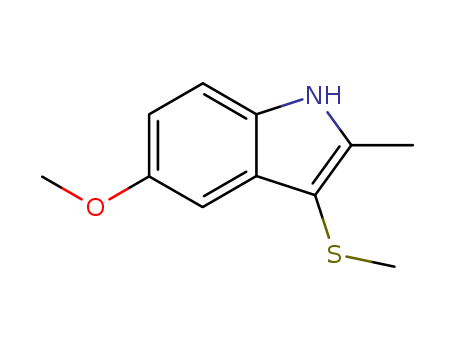 1H-Indole,5-methoxy-2-methyl-3-(methylthio)- cas  50461-37-5
