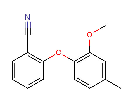 Molecular Structure of 928302-73-2 (Benzonitrile, 2-(2-methoxy-4-methylphenoxy)-)
