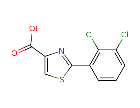 Molecular Structure of 257876-07-6 (2-(2,3-DICHLORO-PHENYL)-THIAZOLE-4-CARBOXYLIC ACID)