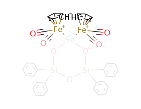 cyclo-1,1-bis((η(5)-cyclopentadienyl)dicarbonyliron)-3,3,5,5-tetraphenyl-2,4,6-trioxa-3,5-disila-1-stannacyclohexane