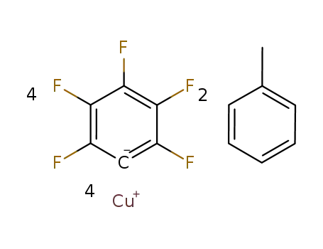 [pentafluorophenylcopper]4(η2-toluene)2
