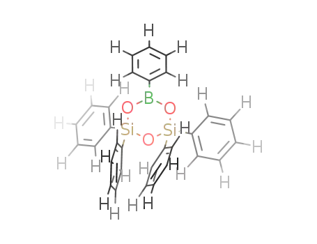 Molecular Structure of 136745-52-3 (1,3,5-Trioxa-2,4-disila-6-boracyclohexane, 2,2,4,4,6-pentaphenyl-)