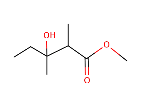 Molecular Structure of 61841-03-0 (Pentanoic acid, 3-hydroxy-2,3-dimethyl-, methyl ester)