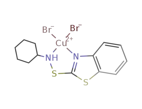 (N-cyclohexyl-2-benzothiazolesulfenamide)copper(II) bromide