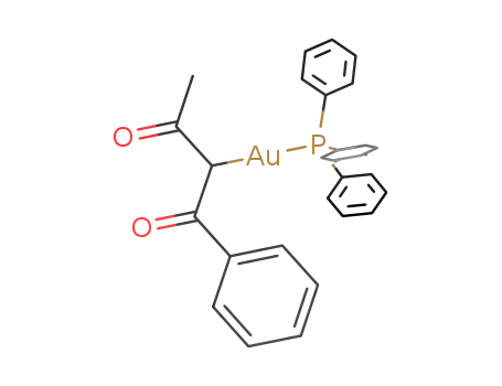 (C6H5C(O))(CH3C(O))CHAuP(C6H5)3