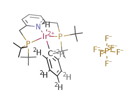 [Ir(2,6-bis(di-tert-butylphosphinomethylene)pyridine)(D)(C6D5)][PF6]