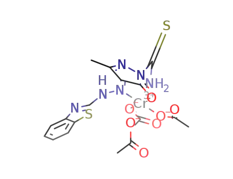 [Cr(N-(3-methyl 1-thiocarbamyl-5-oxo-2-pyrazolin-4-ylene)-N'-(4'-benzothiazole)hydrazine)(OAc)3]