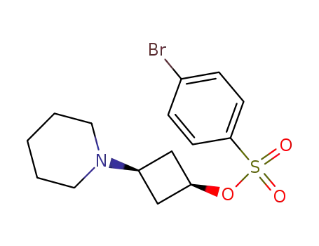 cis-3-(piperidin-1-yl)cyclobutyl 4-bromobenzenesulfonate
