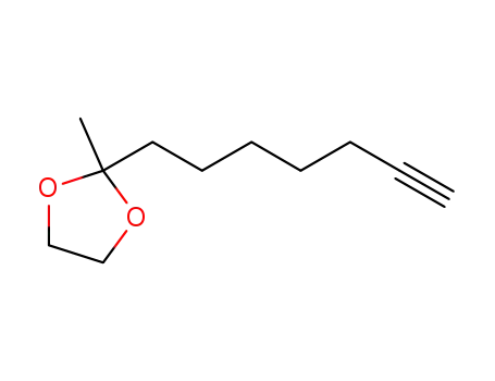 Molecular Structure of 4405-14-5 (see 1,3-Dioxolane,2-(6-heptynyl)-2-methyl- )