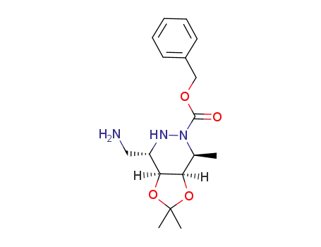 (3S,4S,5R,6S)-1-N-benzyloxycarbonyl-3-aminomethyl-4,5-O-isopropylidene-6-methyl-hexahydropyridazine-4,5-diol