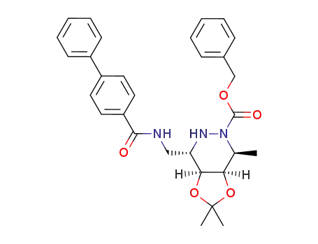 (3S,4S,5R,6S)-1-N-benzyloxycarbonyl-3-(p-phenylbenzoylaminomethyl)-4,5-O-isopropylidene-6-methyl-hexahydropyridazine-4,5-diol