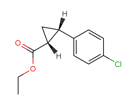 Molecular Structure of 395683-39-3 (Cyclopropanecarboxylic acid, 2-(4-chlorophenyl)-, ethyl ester, (1R,2S)-)