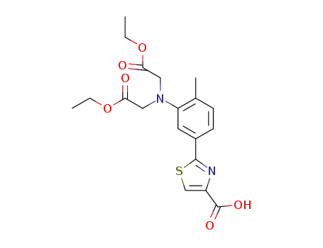 2-{3-[bis(2-ethoxy-2-oxoethyl)amino]-4-methylphenyl}-1,3-thiazole-4-carboxylic acid