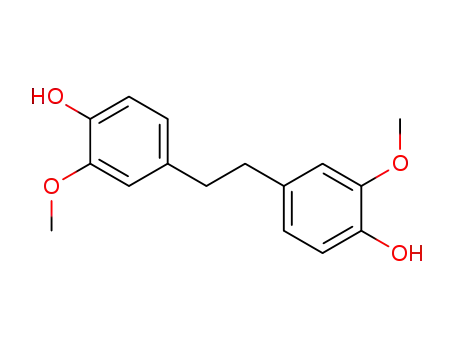 Molecular Structure of 18256-53-6 (Phenol, 4,4'-(1,2-ethanediyl)bis[2-methoxy-)