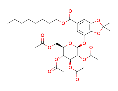 octyl 3-O-(2,3,4,6-tetra-O-acetyl-β-D-glucopyranoside)-4,5-O-isopropylidene-benzoate