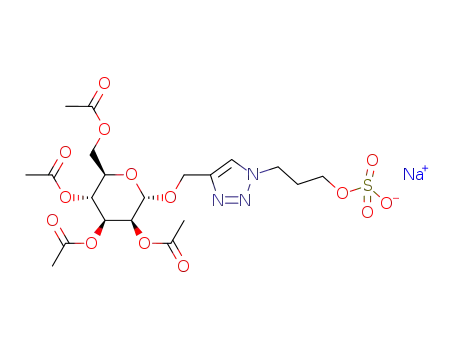 sodium 3-[4-(2',3',4',6'-tetra-O-acetyl-α-D-mannopyranosyloxymethyl)-1H-1,2,3-traizol-1-yl]propyl sulfate