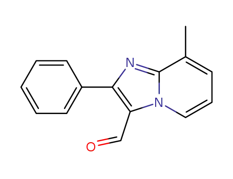 Molecular Structure of 524724-72-9 (8-METHYL-2-PHENYL-IMIDAZO[1,2-A]PYRIDINE-3-CARBOXALDEHYDE)