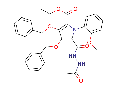 ethyl 5-(2-acetylhydrazinecarbonyl)-3,4-bis(benzyloxy)-1-(4-5 methoxyphenyl)-1H-pyrrole-2-carboxylate