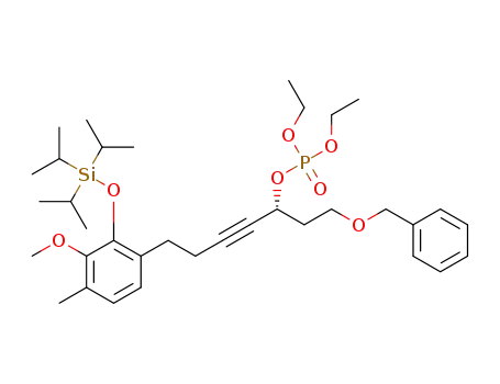 (+)-(R)-1-(benzyloxy)-7-[3-methoxy-4-methyl-2-(triisopropylsilyloxy)phenyl]hept-4-yn-3-yl diethylphosphate