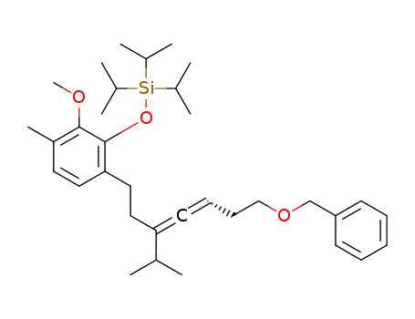 (-)-(S)-1-[7-(benzyloxy)-3-isopropylhepta-3,4-dienyl]-3-methoxy-4-methyl-2-(triisopropylsilyloxy)benzene