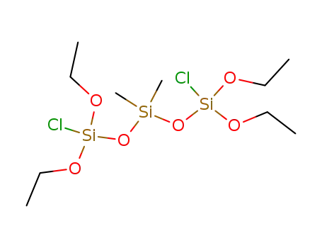 Molecular Structure of 64793-18-6 (Trisiloxane, 1,5-dichloro-1,1,5,5-tetraethoxy-3,3-dimethyl-)