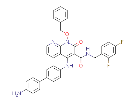 4-((4'-amino-[1,1'-biphenyl]-4-yl)amino)-1-(benzyloxy)-N-(2,4-difluorobenzyl)-2-oxo-1,2-dihydro-1,8-naphthyridine-3-carboxamide