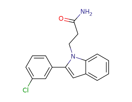 3-(2-(3-chlorophenyl)-1H-indol-1-yl)propanamide