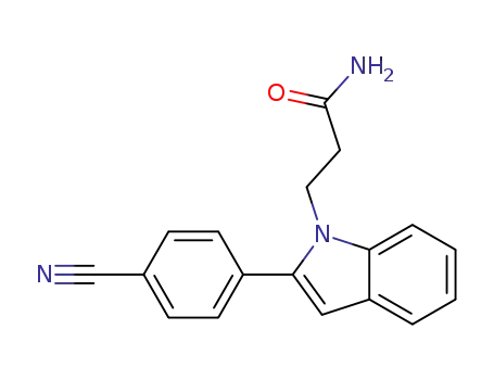 3-(2-(4-cyanophenyl)-1H-indol-1-yl)propanamide