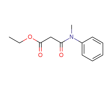 Molecular Structure of 59050-15-6 (Propanoic acid, 3-(methylphenylamino)-3-oxo-, ethyl ester)