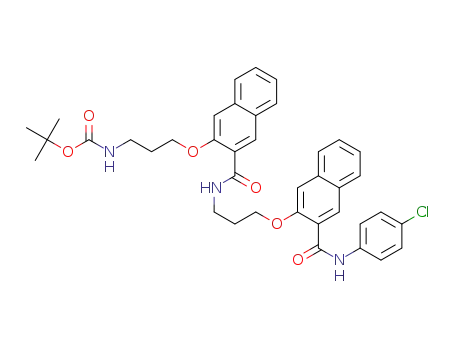 tert-butyl (3-((3-((3-((3-((4-Chlorophenyl)carbamoyl)-naphthalen-2-yl)oxy)propyl)carbamoyl)naphthalen-2-yl)oxy)-propyl)carbamate