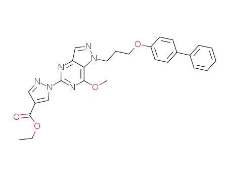 ethyl 1-{1-[3-(biphenyl-4-yloxy)propyl]-7-methoxy-1H-pyrazolo[4,3-d]pyrimidin-5-yl}-1H-pyrazole-4-carboxylate