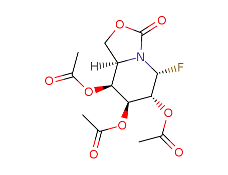 (1R)-2,3,4-tri-O-acetyl-1-fluoro-5N,6O-oxomethylidene-1-deoxygalactonojirimycin