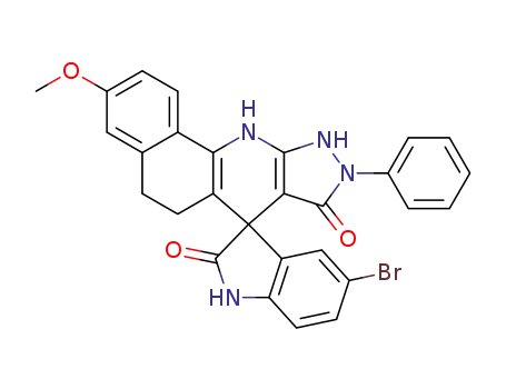 5'-bromo-3-methoxy-9-phenyl-6,9,10,11-tetrahydrospiro[benzo[h]pyrazolo[3,4-b]quinoline-7,3'-indoline]-2',8(5H)-dione