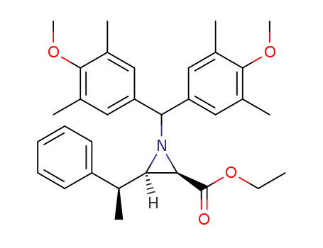 (2R,3R)-ethyl 1-(bis(4-methoxy-3,5-dimethylphenyl)methyl)-3-((S)-1-phenylethyl)aziridine-2-carboxylate