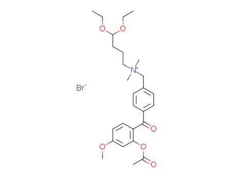 N-(4-(2-acetoxy-4-methoxybenzoyl)benzyl)-4,4-diethoxy-N,N-dimethylbutan-1-aminium bromide