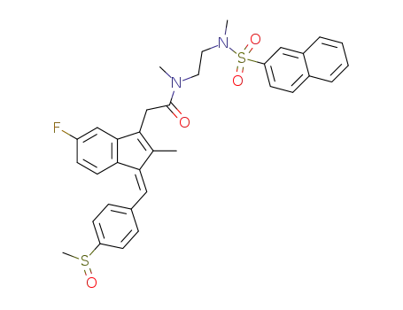 (Z)-2-(5-fluoro-2-methyl-1-(4-(methylsulfinyl)benzylidene)-1H-inden-3-yl)-N-methyl-N-(2-(N-methylnaphthalene-2-sulfonamido)ethyl)acetamide