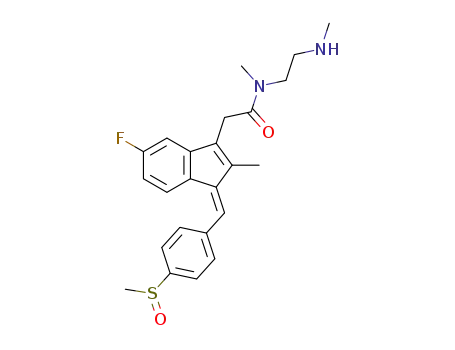 (Z)-2-(5-fluoro-2-methyl-1-(4-(methylsulfinyl)benzylidene)-1H-inden-3-yl)-N-methyl-N-(2-(methylamino)ethyl)acetamide