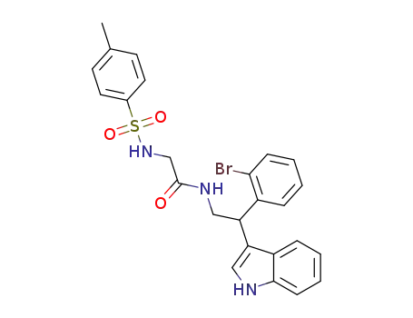 N-(2-(2-bromophenyl)-2-(1H-indol-3-yl)ethyl)-2-((4-methylphenyl)sulfonylamino)acetamide