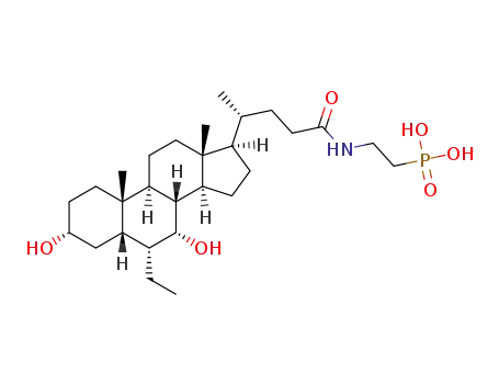 (2-((4R)-4-((3R,5S,6R,7R,10S,13R)-6-ethyl-3,7-dihydroxy-10,13-dimethylhexadecahydro-1H-cyclopenta[a]phenanthrene-17-yl)pentanoylamino)ethyl)phosphonic acid
