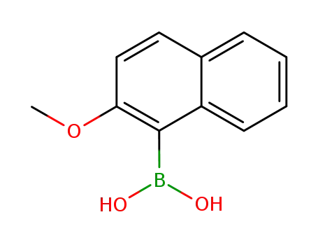 Molecular Structure of 104116-17-8 ((2-METHOXY-1-NAPHTHYL)BORONIC ACID)