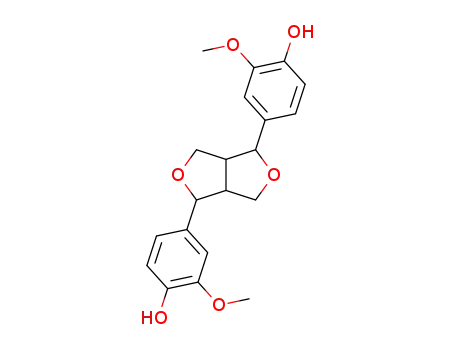 Molecular Structure of 7452-03-1 (Phenol, 4,4'-(tetrahydro-1H,3H-furo[3,4-c]furan-1,4-diyl)bis[2-methoxy-)
