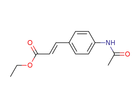Molecular Structure of 215258-04-1 (2-Propenoic acid, 3-[4-(acetylamino)phenyl]-, ethyl ester, (2E)-)