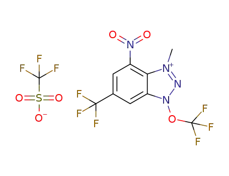 3-methyl-4-nitro-1-(trifluoromethoxy)-6-(trifluoromethyl)-1H-benzo[d][1,2,3]triazol-3-ium trifluoromethanesulfonate